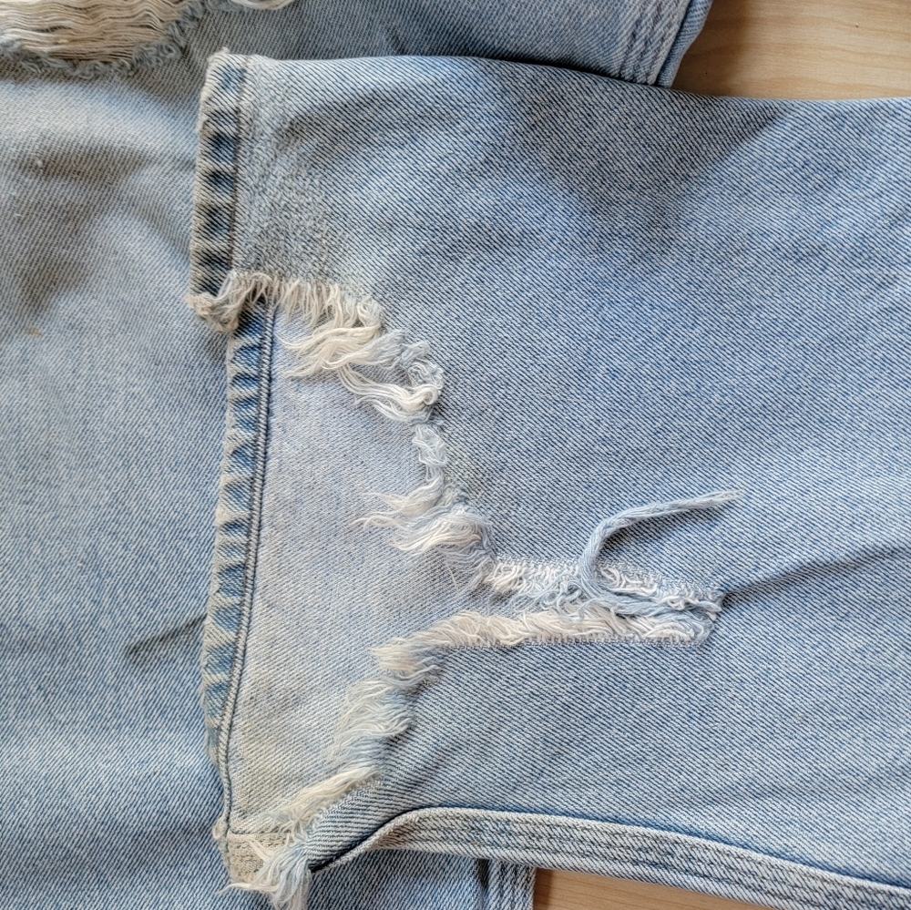 Carhartt Light Wash Vintage 90's Denim Jeans Destructed 44 X 30 - Picture 6 of 16